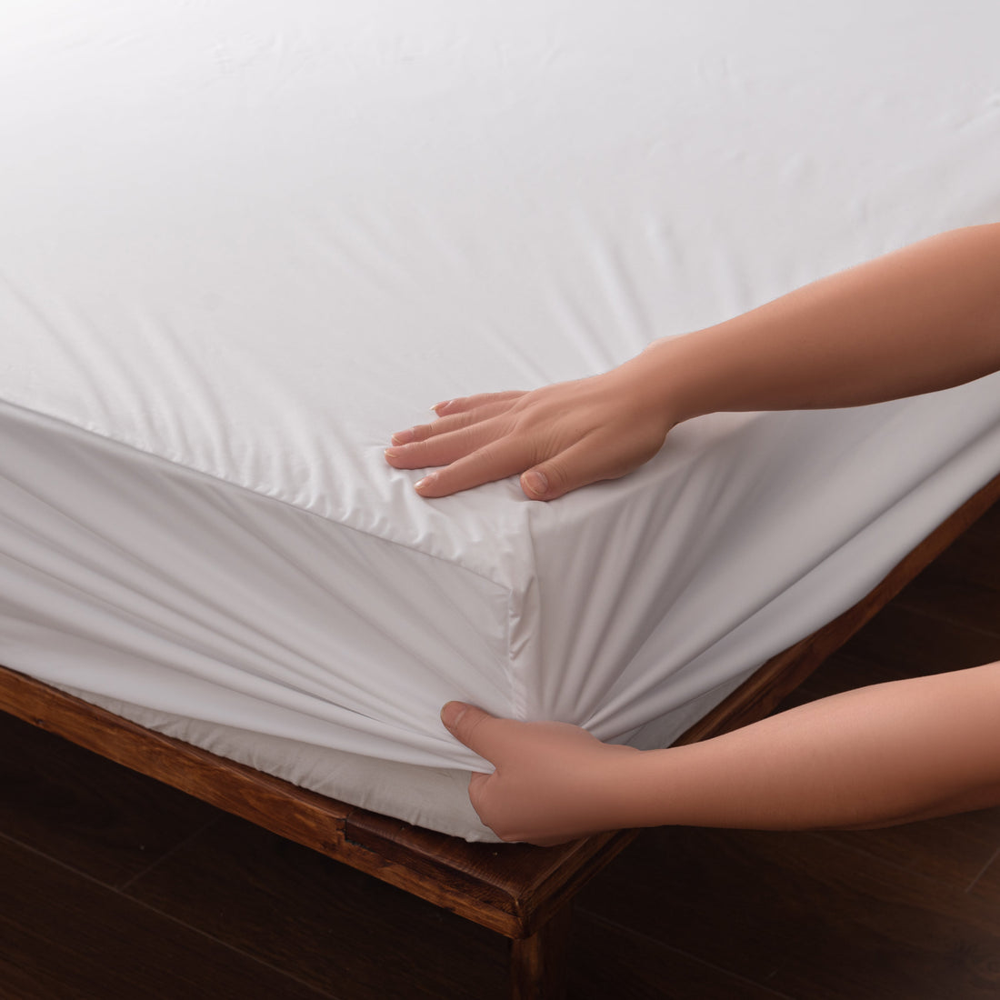 Mattress Protector on Bed